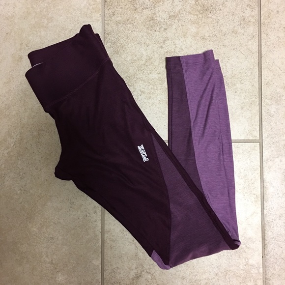 Pink Victoria Secret Yoga Leggings Purple-SZ XS - Picture 2 of 7